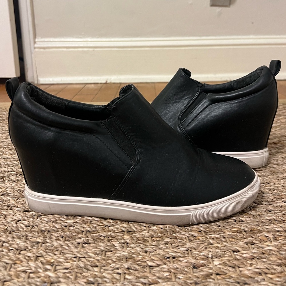 Black Wedge Sneaker